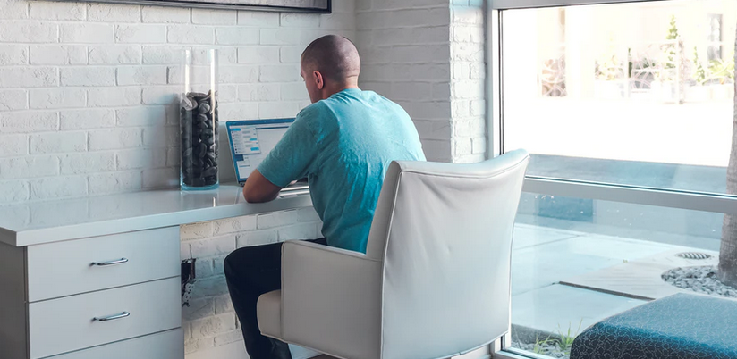 man with laptop